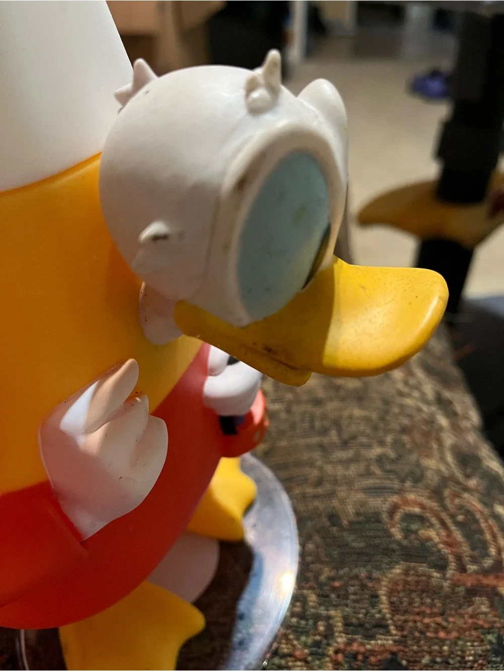 Disney Donald Duck Candy Corn Figure with Orange and Yellow Details